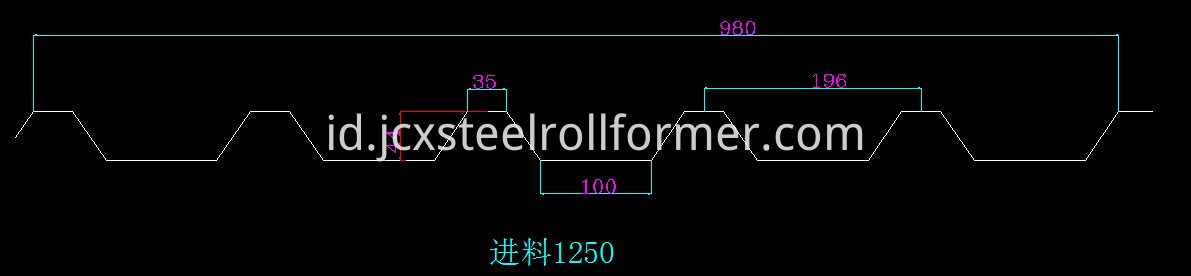 980 roof profile drawing